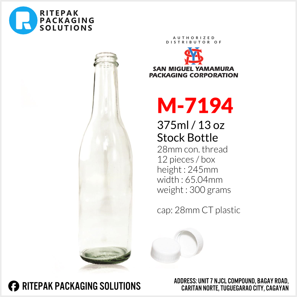 M-7194 – 375ml / 13 oz Stock Bottle