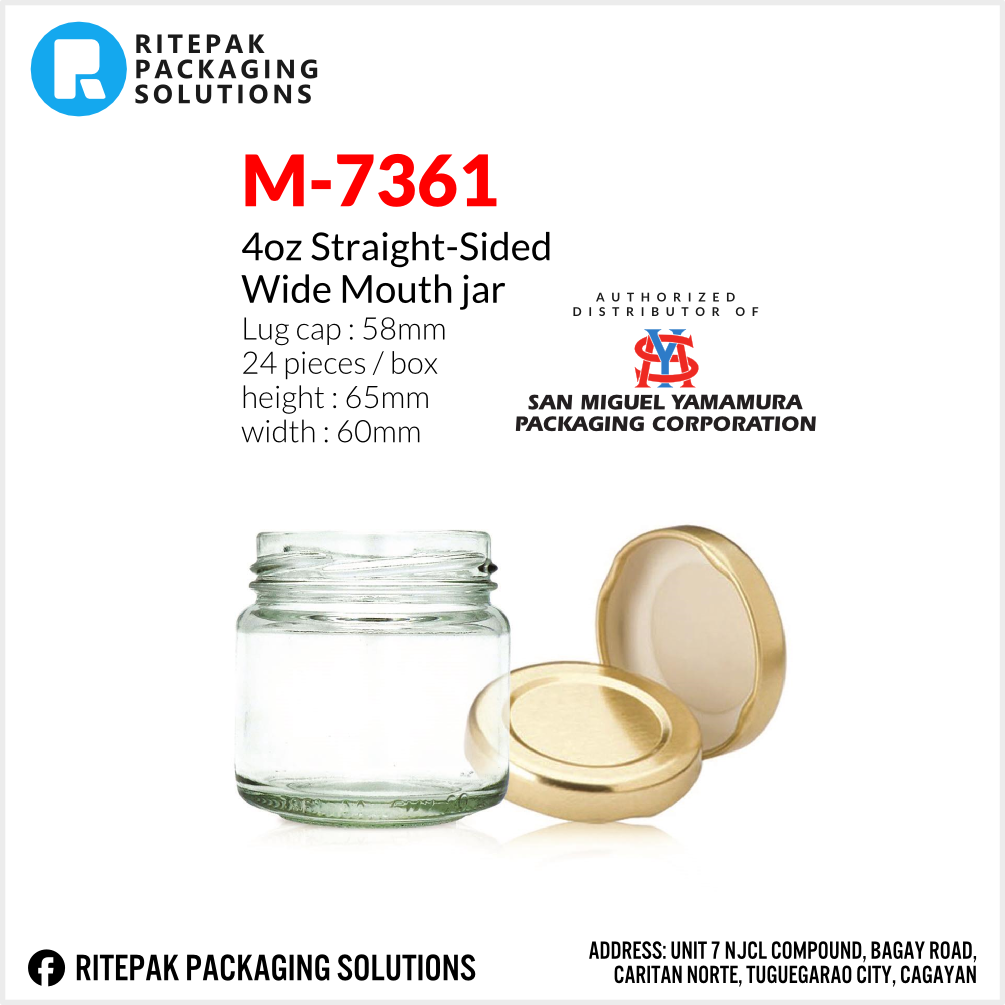 M-7361 – 4 oz Straight-Sided Wide Mouth Jar