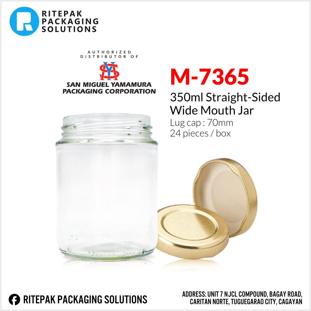 M-7365 – 350 ml Straight-Sided Wide Mouth Jar