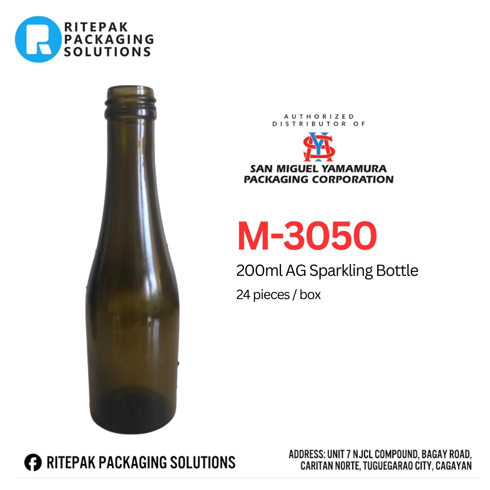 M-3050 – 200ml AG Sparkling Bottle